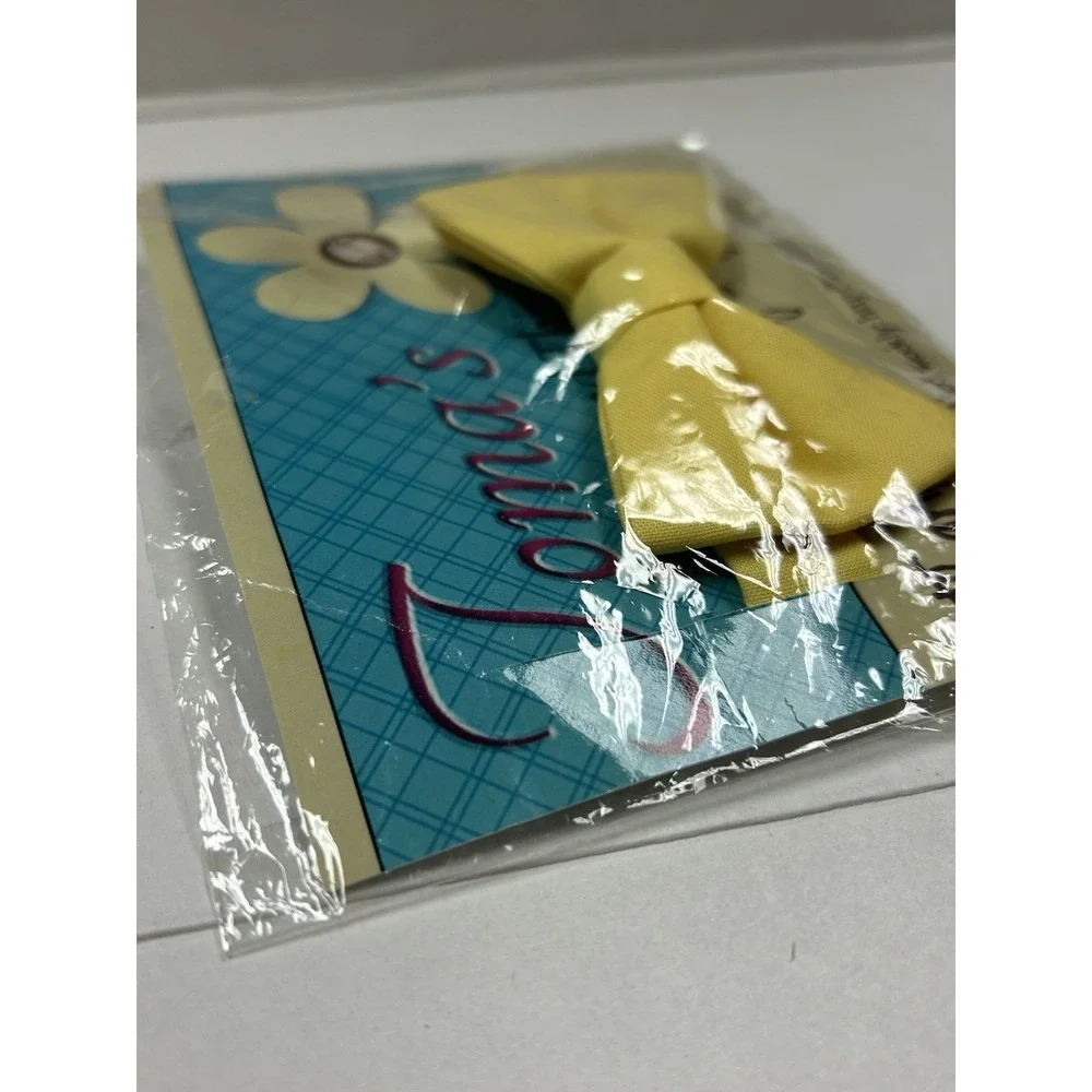 Boys Yellow Bow Tie, Pre Tied Baby Bowties for Wedding Party